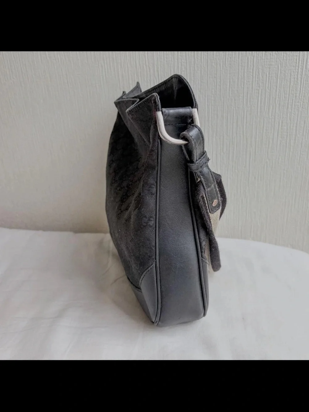 Gucci Black Monogram Shoulder Bag